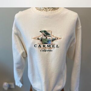 Vintage 90s Caramel California Off-White Crewneck Sweater